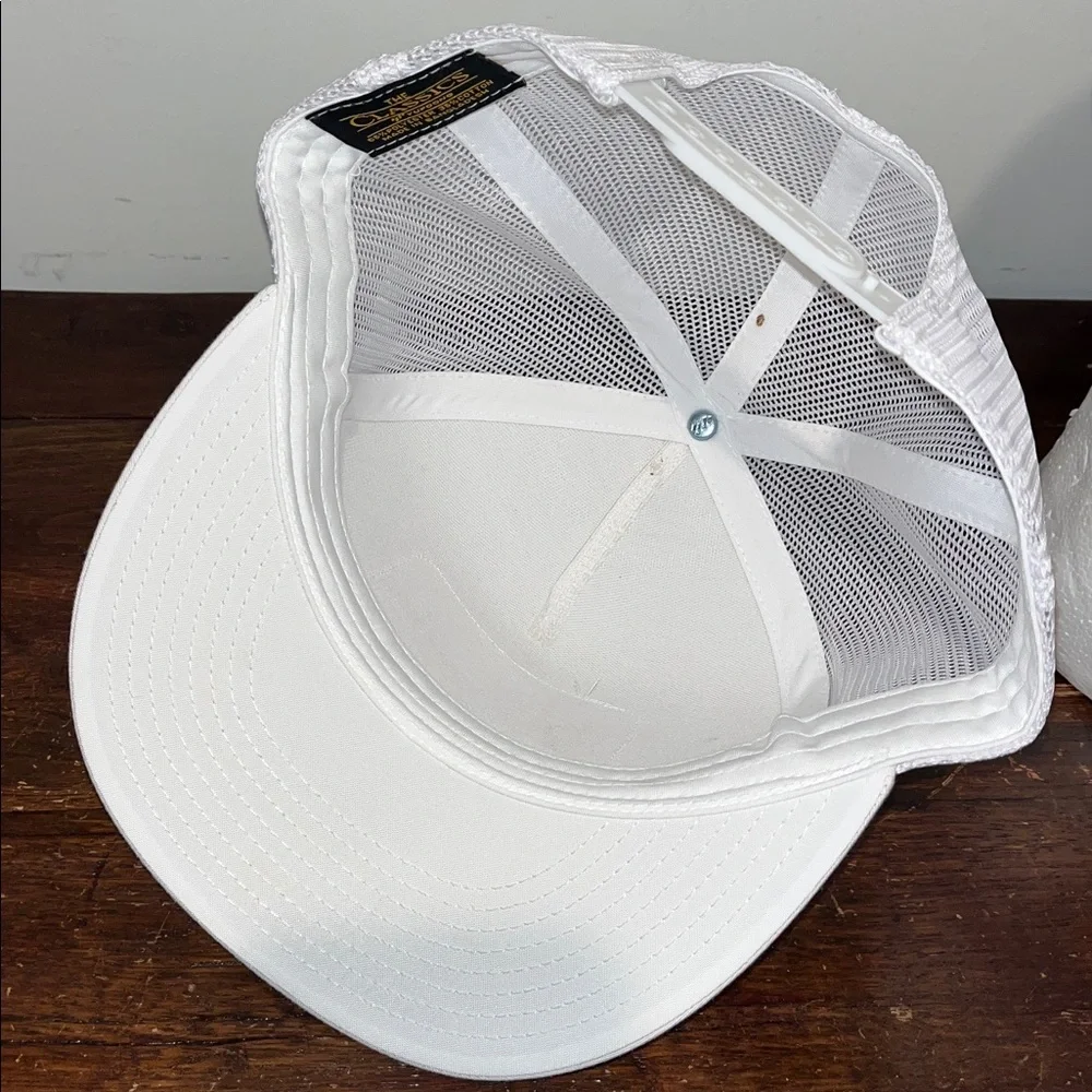 New Lazy J Ranch Wear Texas Bull Patch White With Mesh SnapBack Trucker Hat Cap